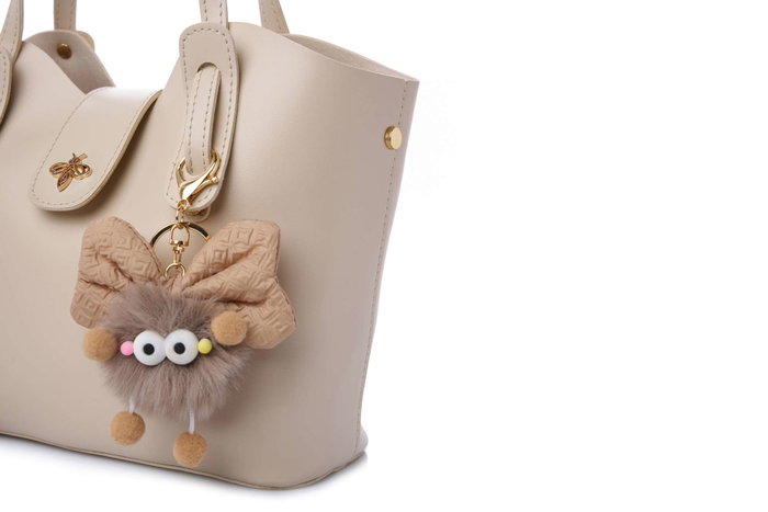 Lucky Bees Bolso de Hombro Crema 25x11x21 cm en Cuero de Polivinilo